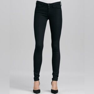 VINCE Women’s Riley Leggings Raven Black Size 24 Low-Rise Ankle Fitted Stretch